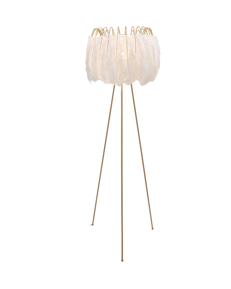 WOMO Tripod Feather Floor Lamp-WM7051