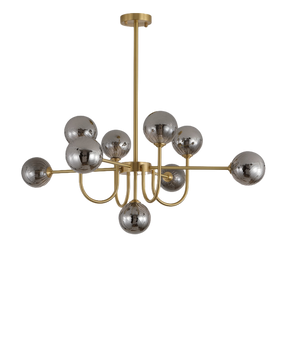 WOMO Glass Globe Brass Arm Chandelier-WM2255