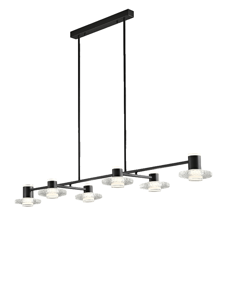 WOMO Black Linear Chandelier-WM2222