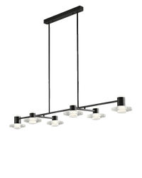 WOMO Black Linear Chandelier-WM2222