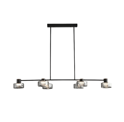 WOMO Black Brass Linear Chandelier-WM2232