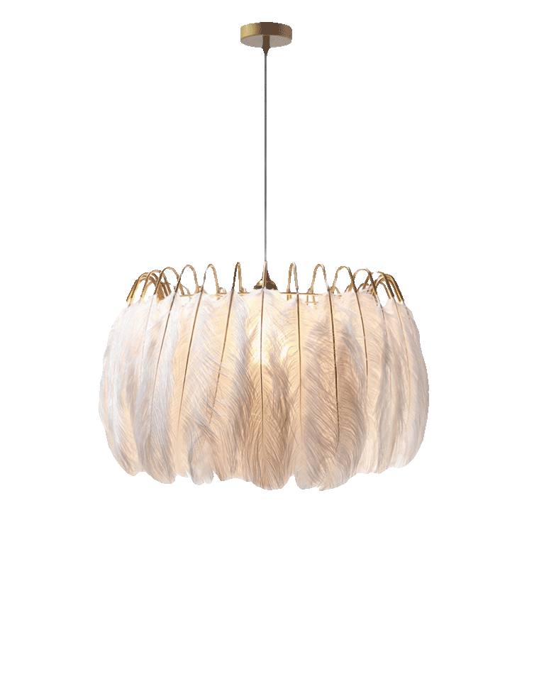 WOMO Feather Round Chandelier-WM2215