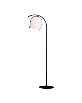 WOMO Pleated Arc Floor Lamp for Reading-WM7033