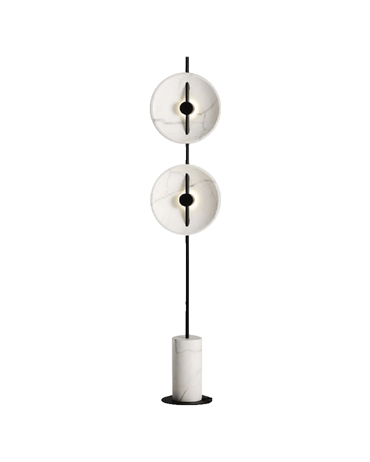 WOMO 2-bulb Marble Floor Lamp-WM7032