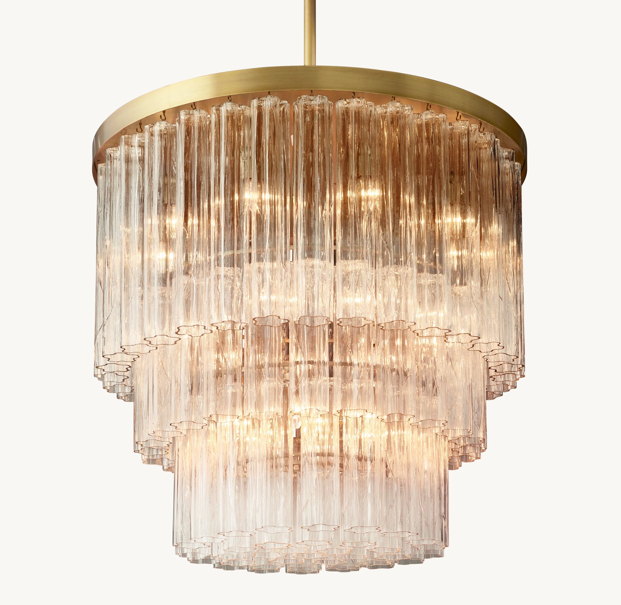 WOMO Tronchi Glass Tiered Chandelier - Cielo