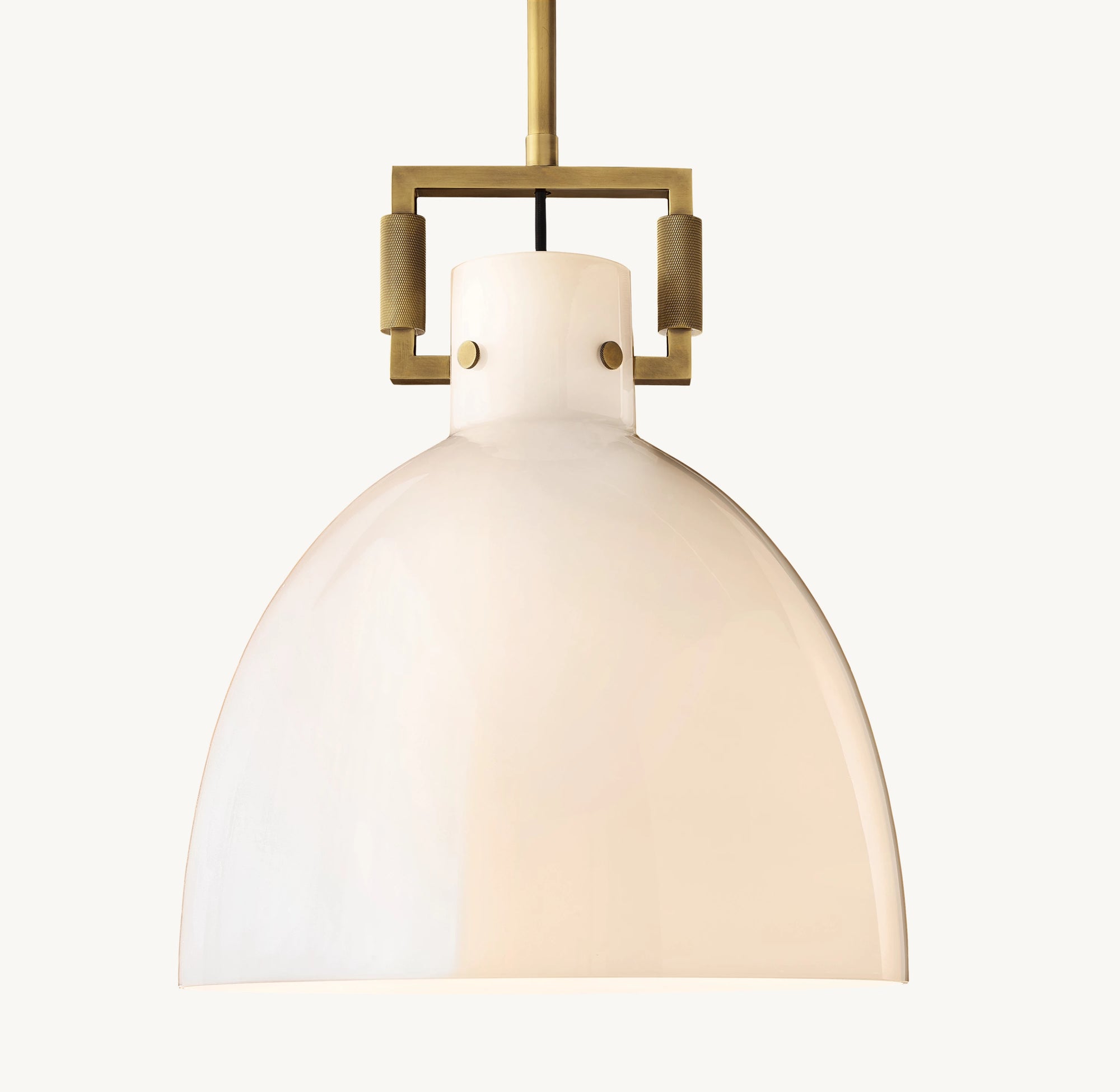 WOMO Milk Glass Dome Pendant Light - Machinist