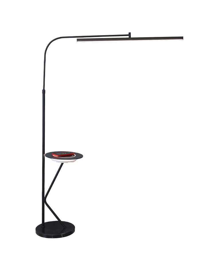 WOMO Linear Reading Floor Lamp with Charging Tray-WM7061