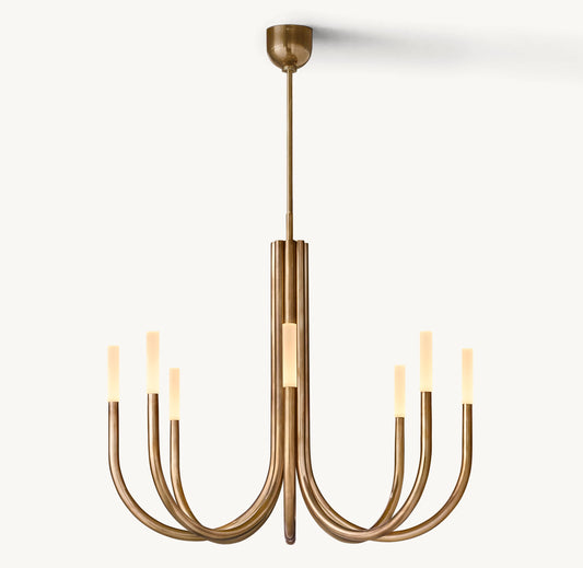 WOMO Candlestick Swoop Arm Chandelier - Rousseau