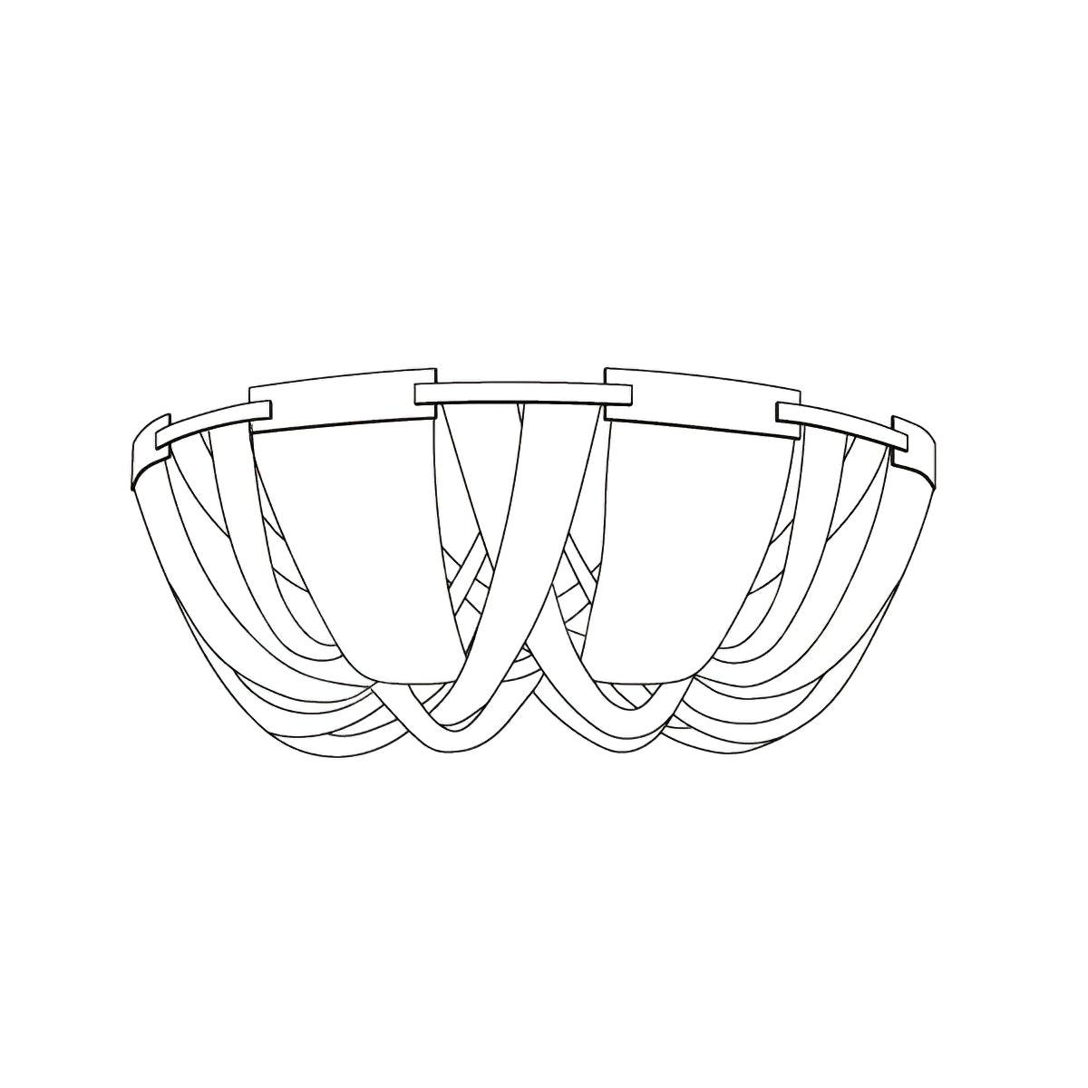 WOMO Bowl Fringe Flush Mount Ceiling Light-WM1137