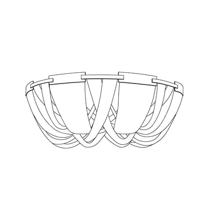 WOMO Bowl Fringe Flush Mount Ceiling Light-WM1137