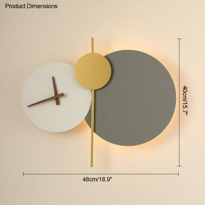 WOMO Sculptural Wall Clock with Led Light-WM6089