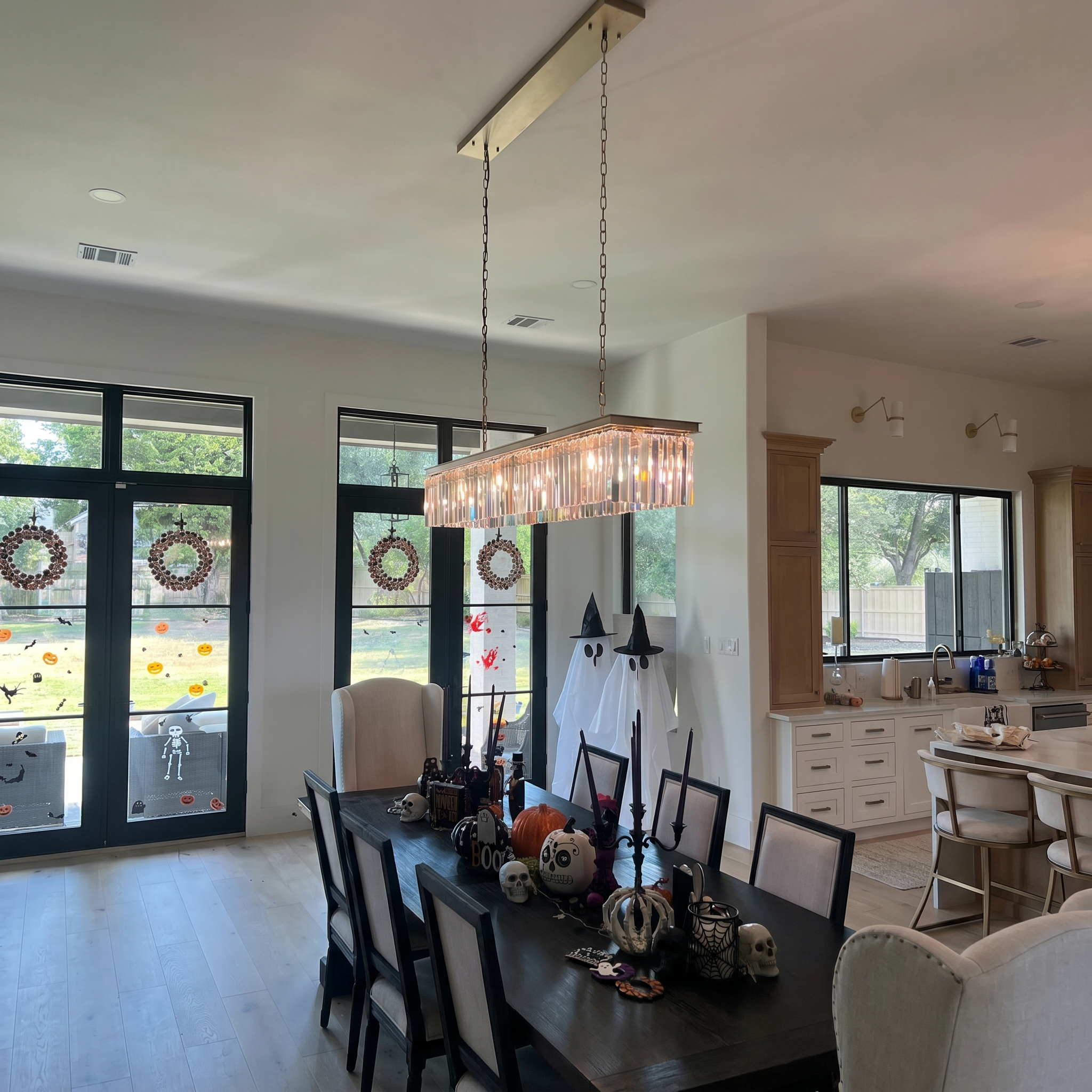 WOMO Crystal Prism Rectangular Chandelier - Rhys