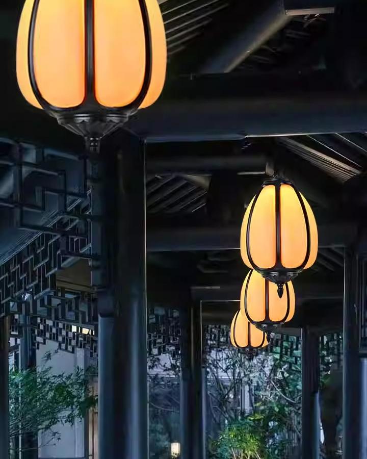 WOMO Outdoor Pumpkin Pendant Light-WM9032