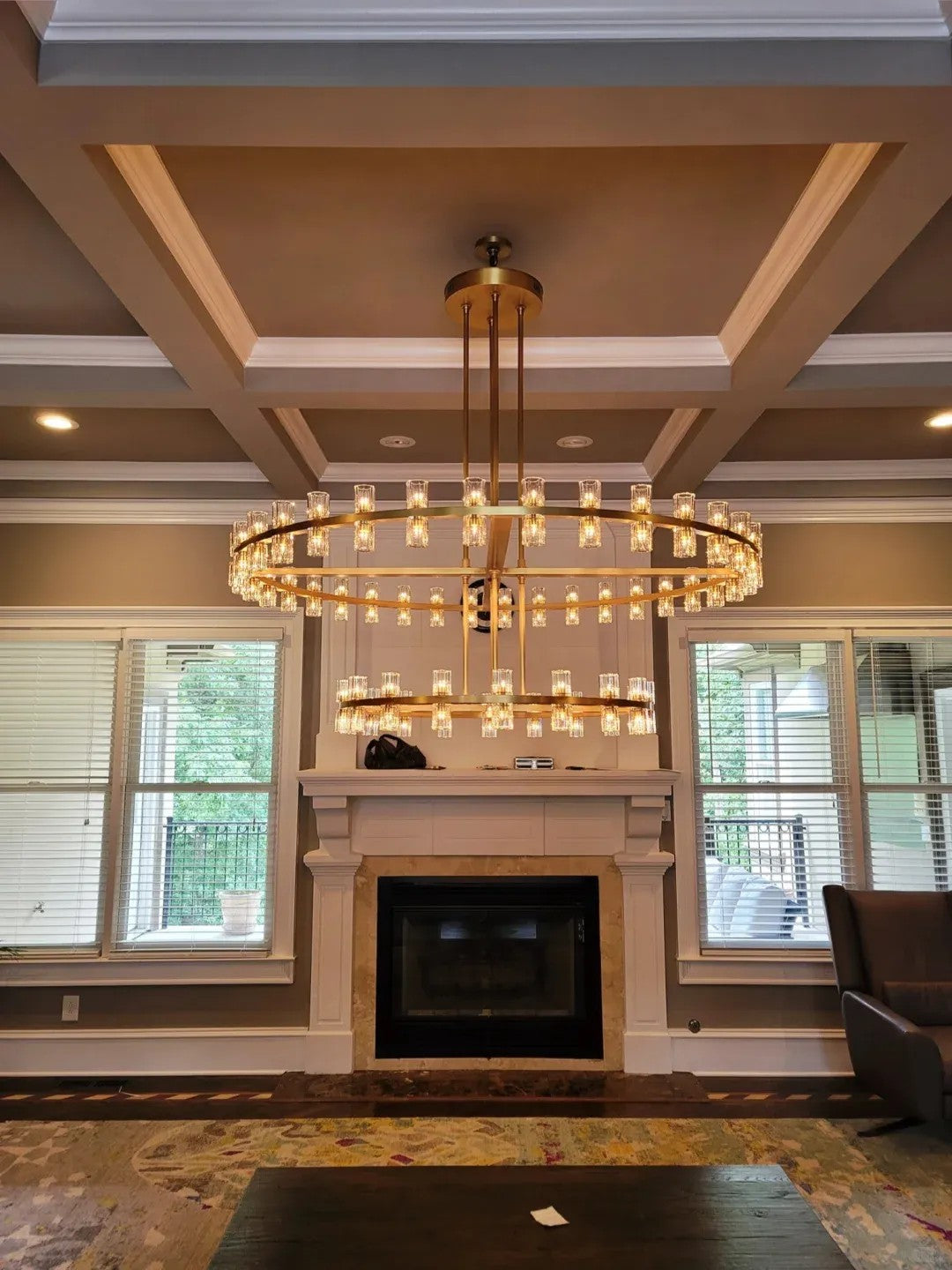 WOMO 60 Inch Hexagonal Crystal Tiered Chandelier – Arcachon