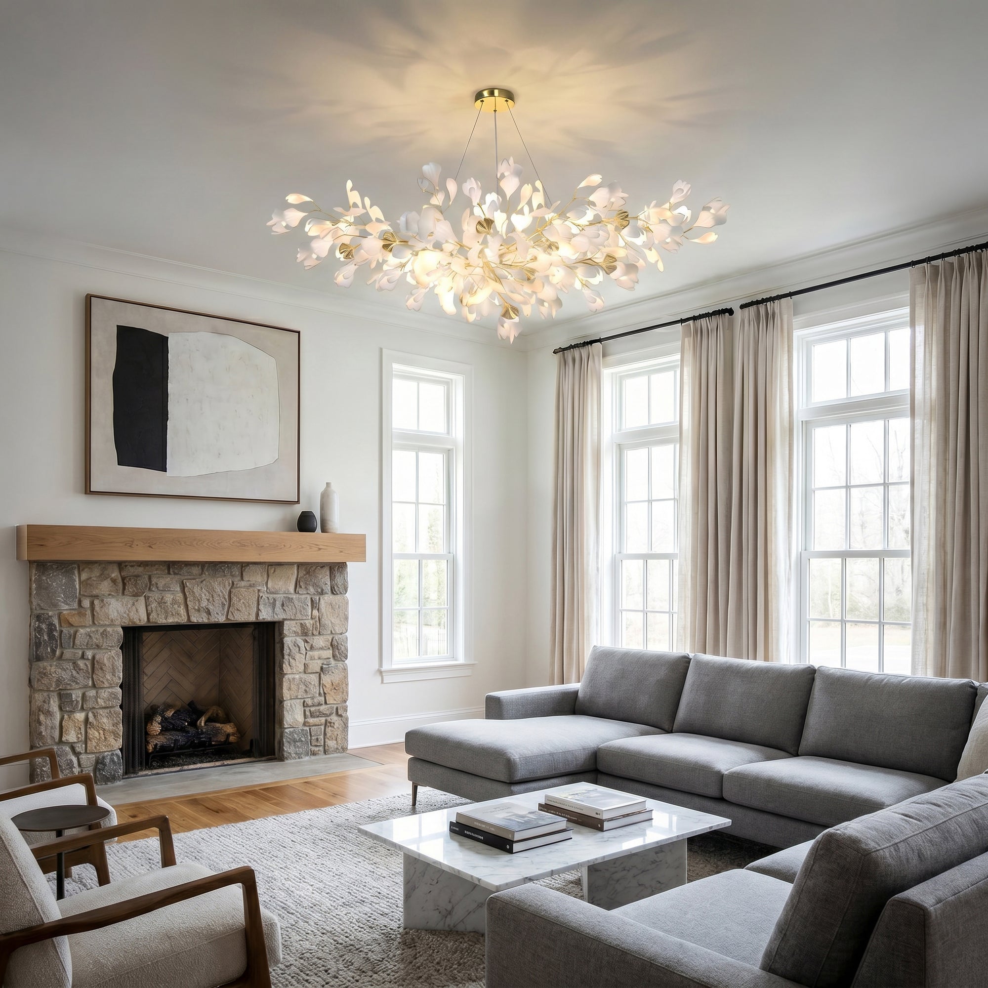 WOMO Gingko Branch Chandelier-WM2424