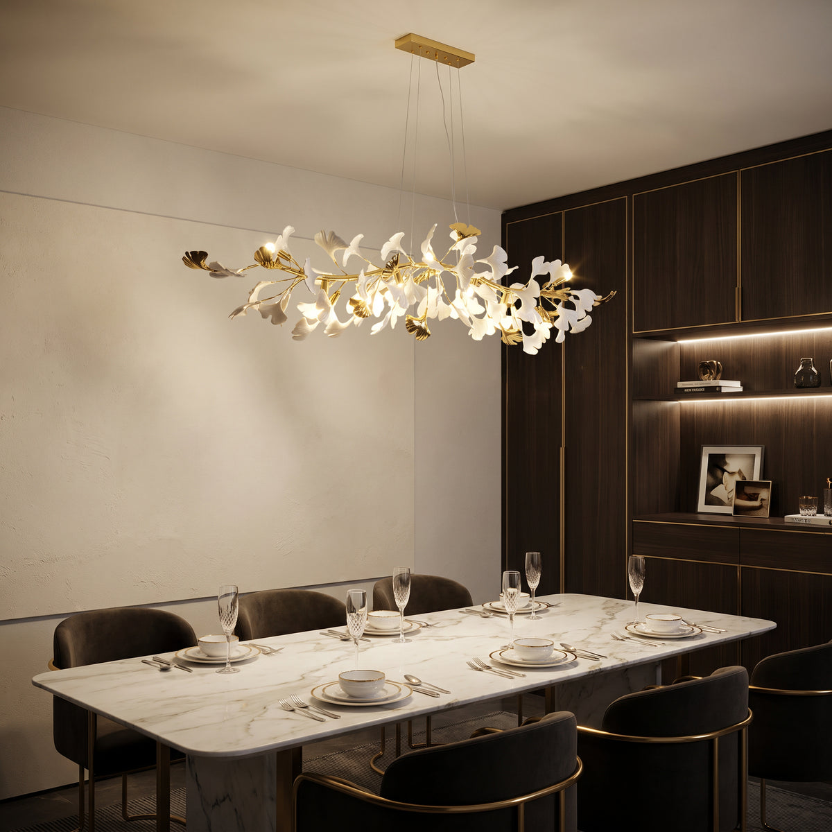 WOMO Gingko Linear Chandelier-WM2432