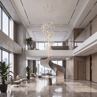 WOMO Gingko Spiral Chandelier-WM2423