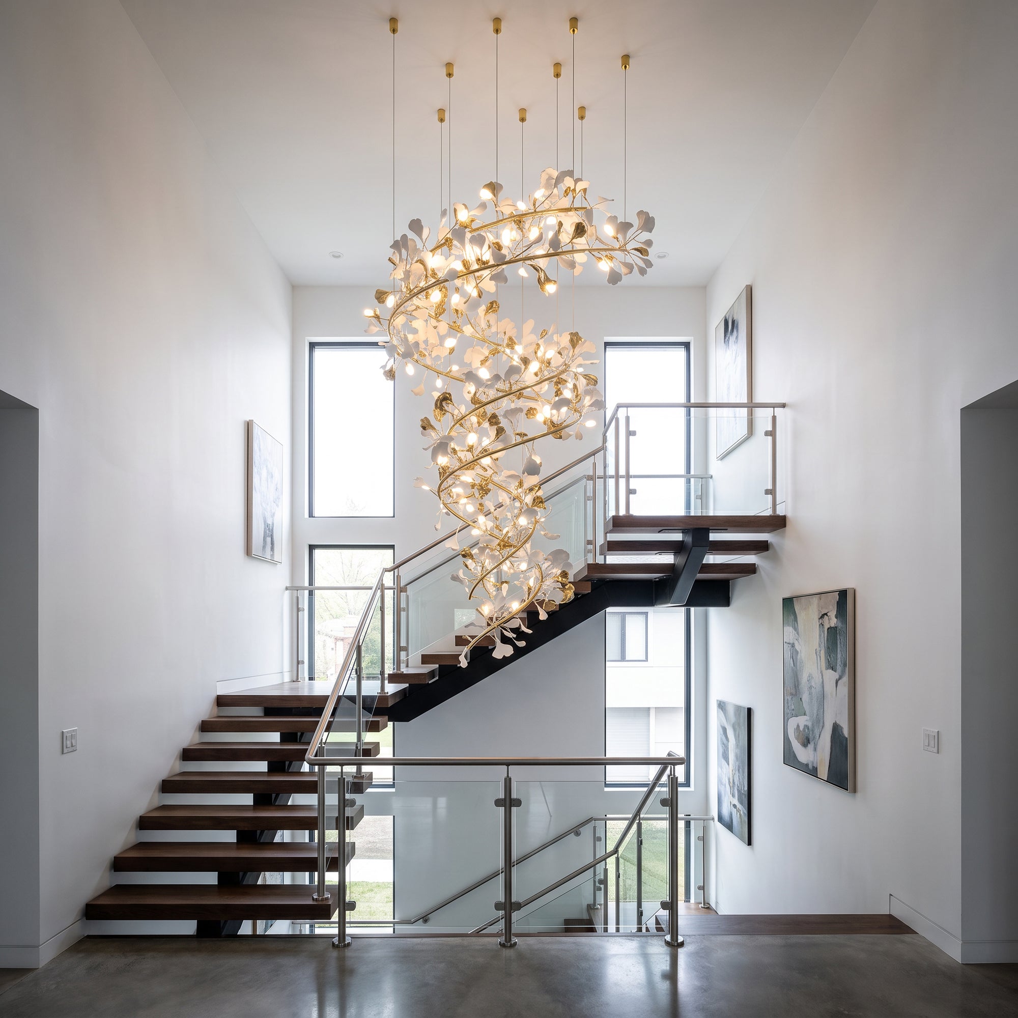 WOMO Gingko Spiral Chandelier-WM2423