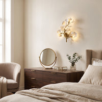 WOMO Ceramic Ginkgo Vine Wall Sconce -WM6161
