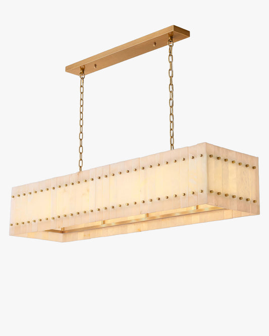 WOMO Alabaster Rectangular Chandelier - San Marco