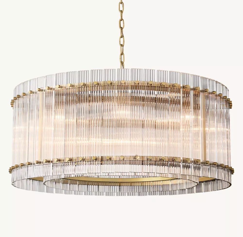 WOMO Ribbed Glass Round Chandelier - San Marco