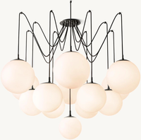 WOMO Alabaster Globe Spider Chandelier - Cirque