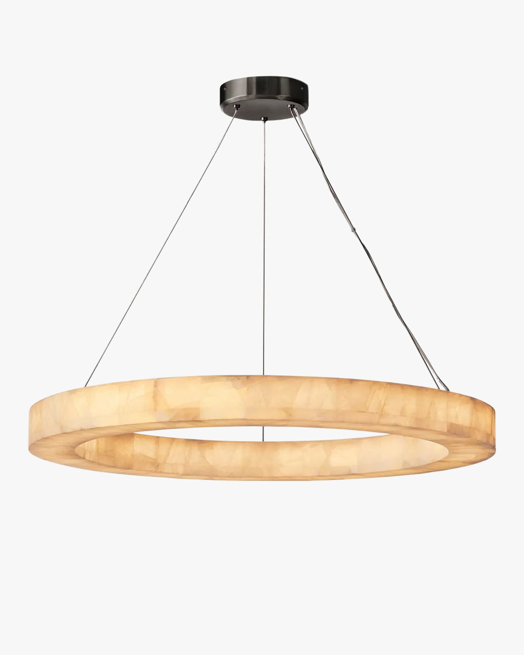 WOMO Lueur Round Alabaster Chandelier - Rivage