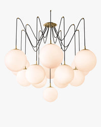 WOMO Alabaster Globe Spider Chandelier - Cirque