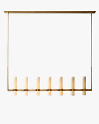 WOMO Cylindrical Milk Glass Linear Chandelier - Ravelle