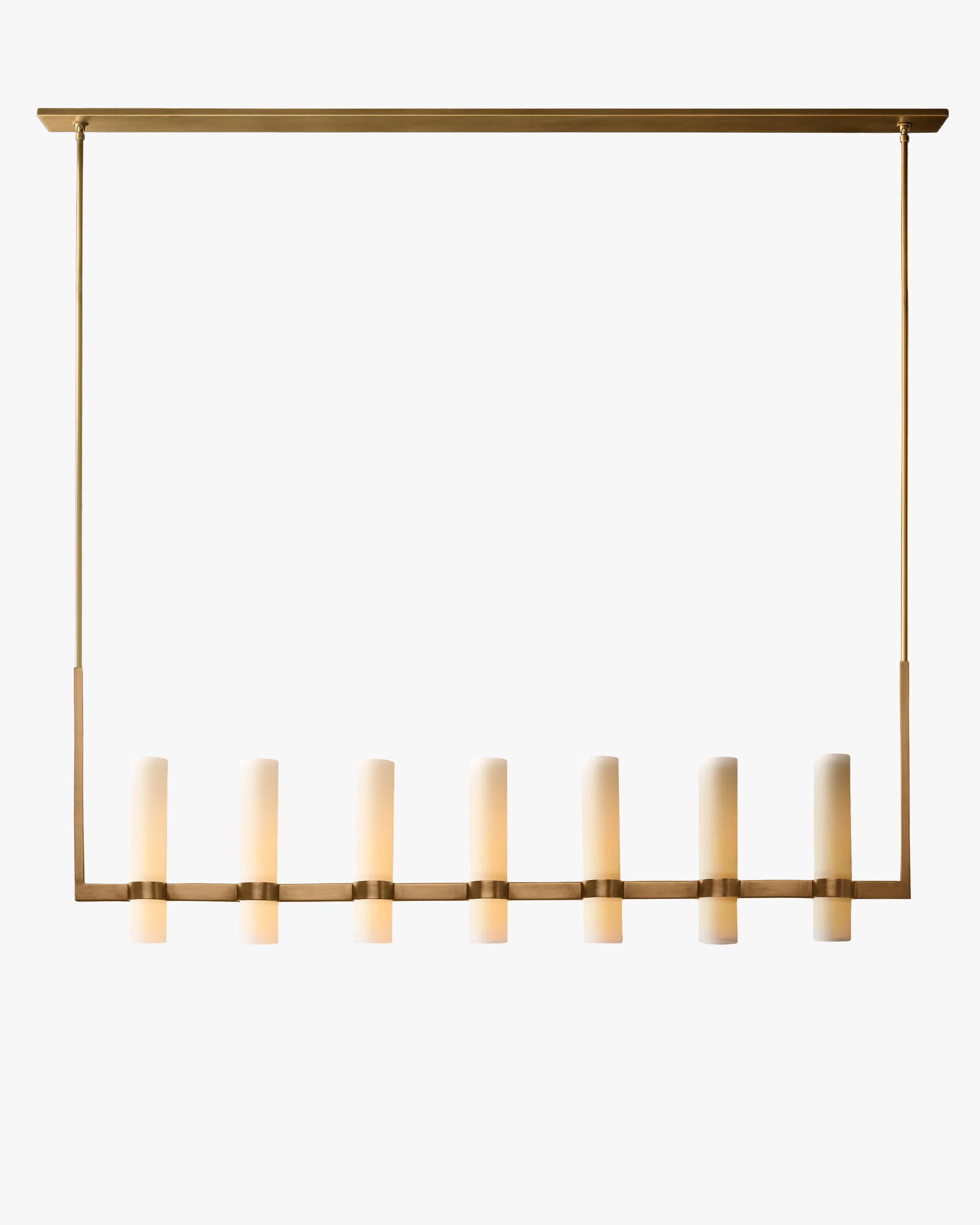 WOMO Cylindrical Milk Glass Linear Chandelier - Ravelle
