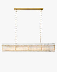WOMO Ribbed Glass Rectangular Chandelier - San Marco