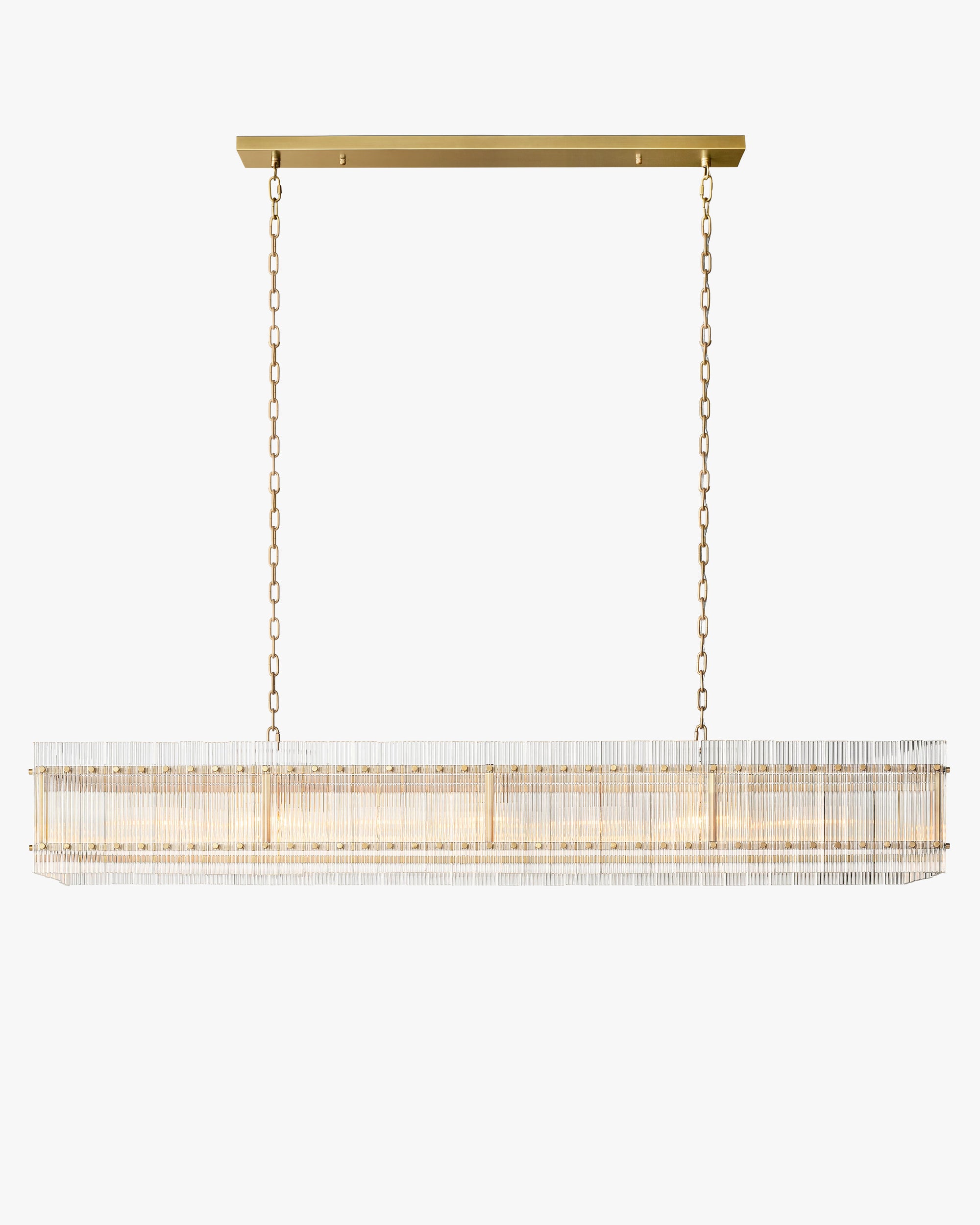 WOMO Ribbed Glass Rectangular Chandelier - San Marco