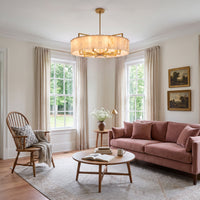 WOMO Round Alabaster Chandelier-WM2390a