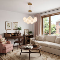 WOMO Cluster Globe Alabaster Pendant Chandelier-WM2865