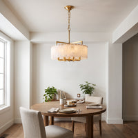 WOMO Round Alabaster Chandelier-WM2390a