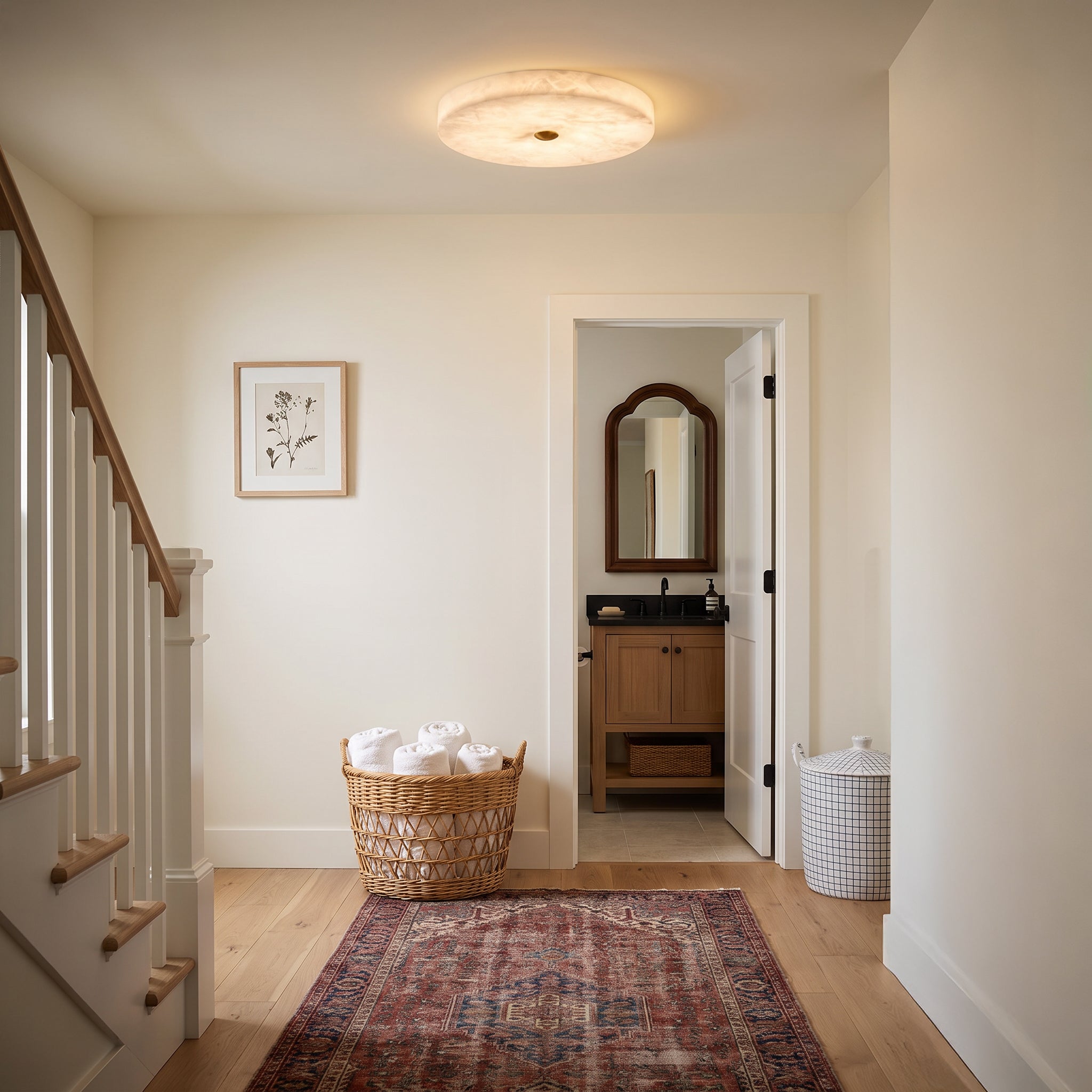WOMO Modern Round Alabaster Ceiling Light-WM1118