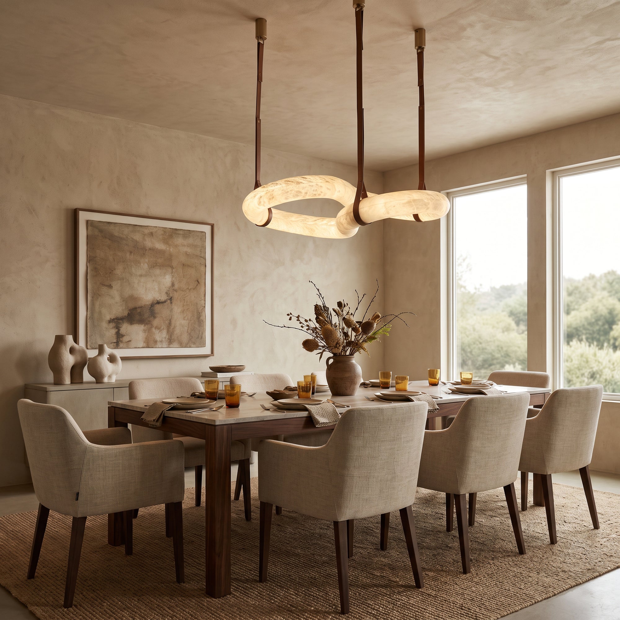 WOMO Infinity Alabaster Chandelier-WM2886