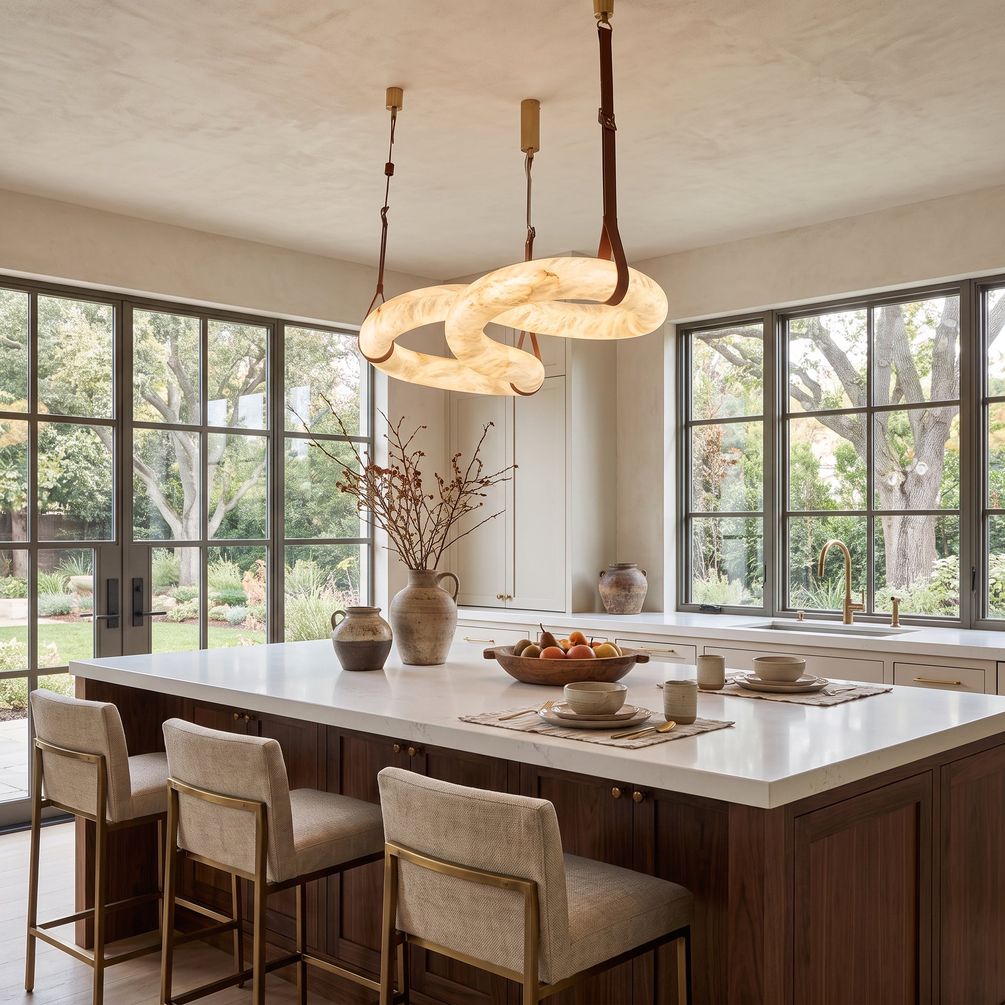 WOMO Infinity Alabaster Chandelier-WM2886