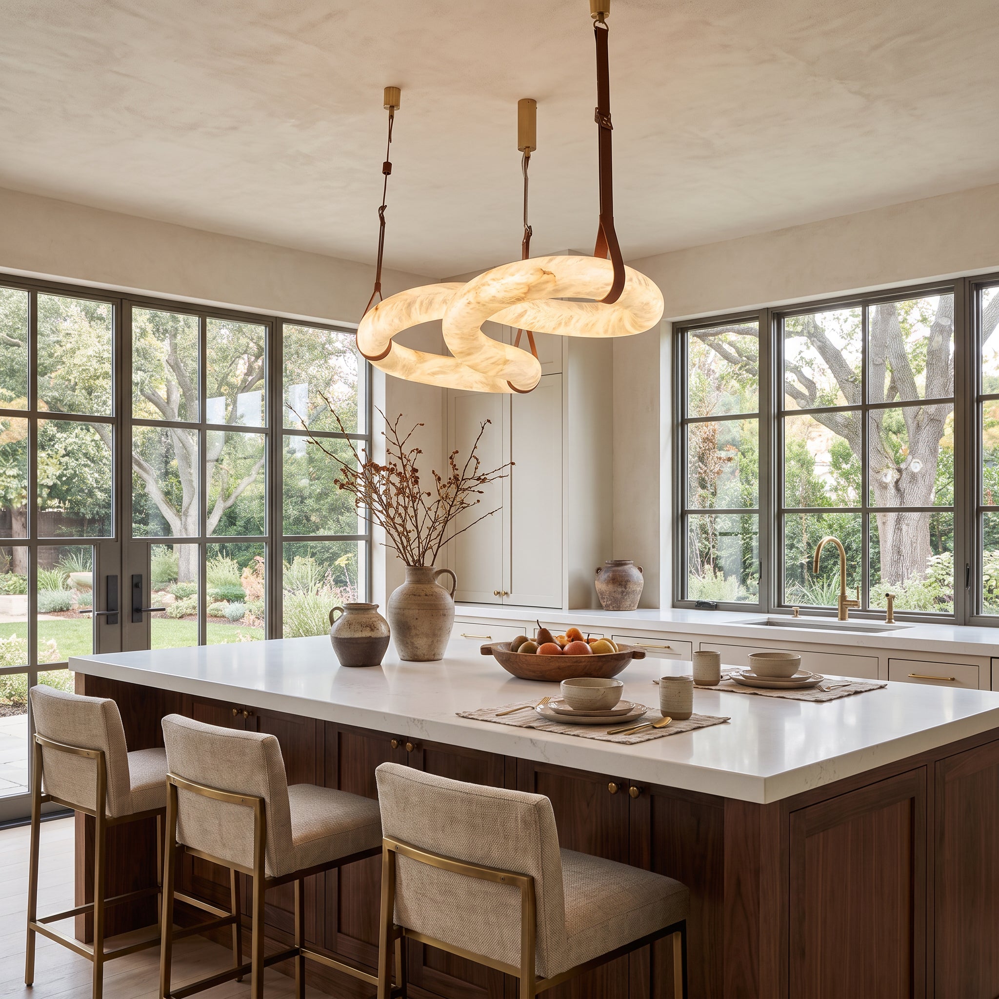 WOMO Infinity Alabaster Chandelier-WM2886