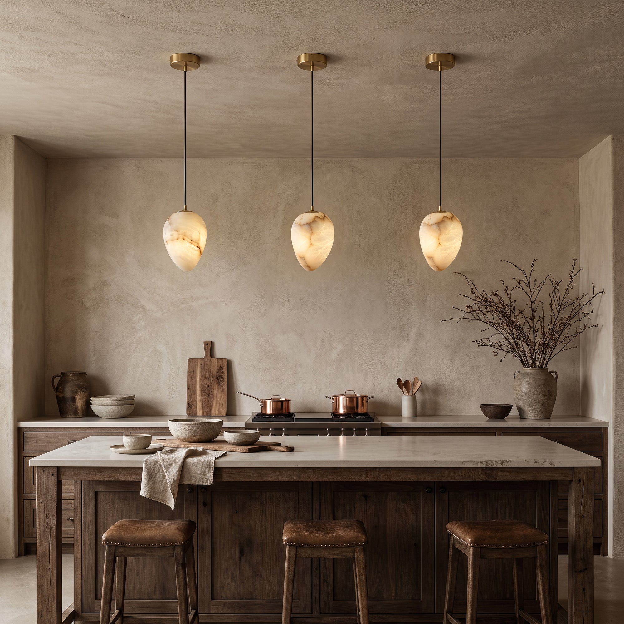 WOMO Irregular Alabaster Pendant Light-WM2868