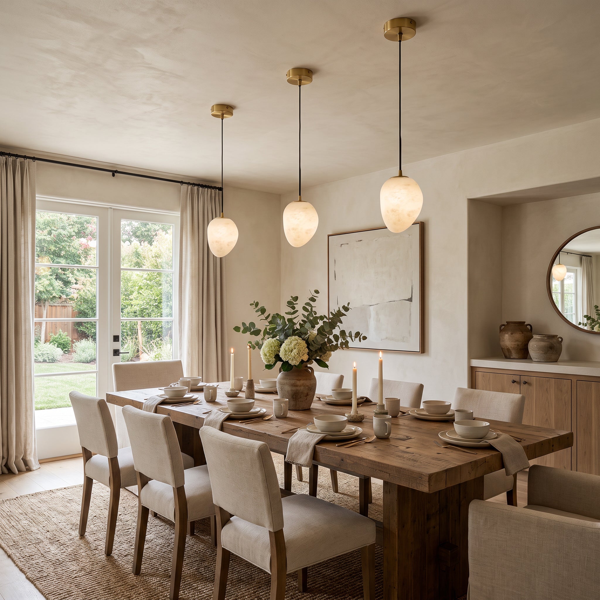 WOMO Irregular Alabaster Pendant Light-WM2868
