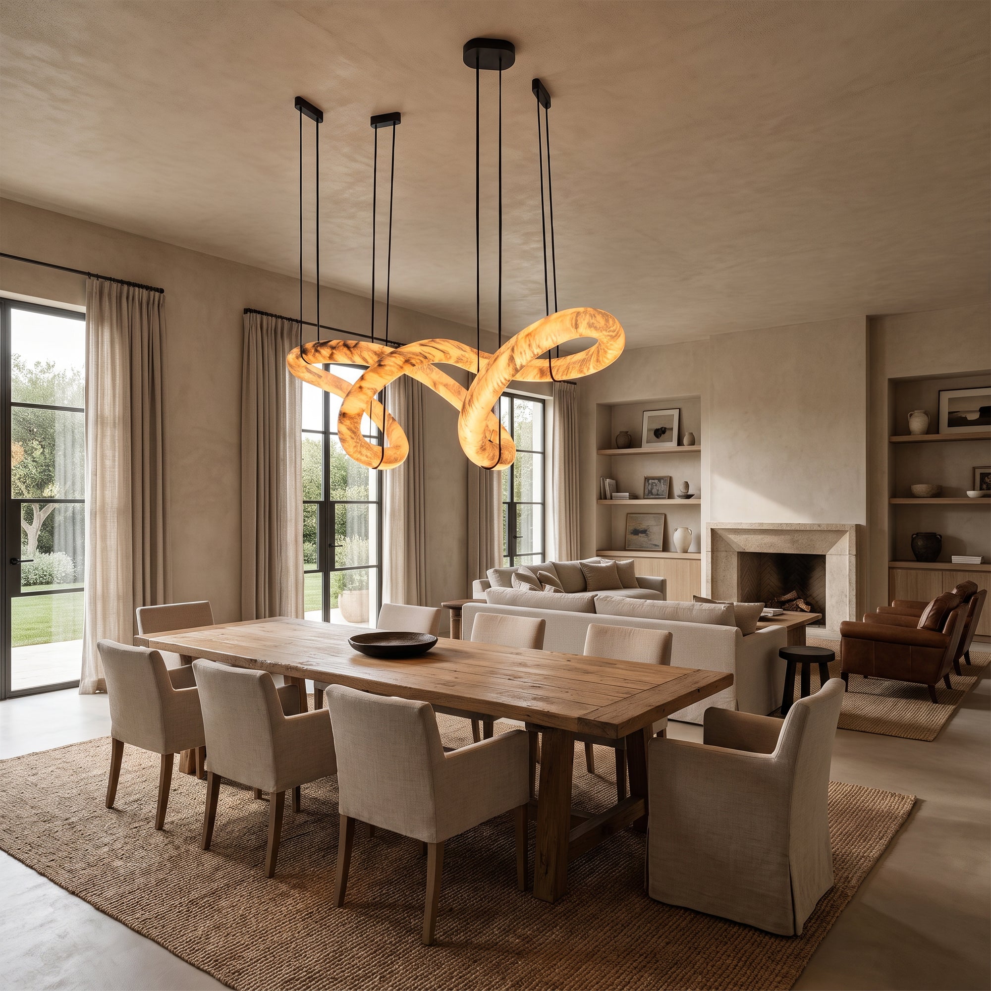 WOMO Infinity Large Alabaster Chandelier-WM2883