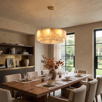 WOMO Round Alabaster Chandelier-WM2843