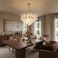 WOMO Tiered Raindrop Alabaster Chandelier-WM2395