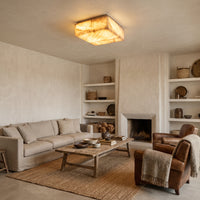 WOMO Alabaster Square Ceiling Light-WM1115