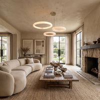 WOMO Alabaster Circle LED Chandelier-WM2873