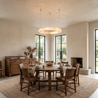 WOMO Alabaster Circle LED Chandelier-WM2873