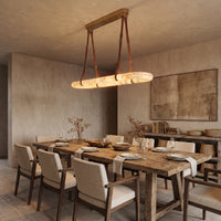 WOMO Oval Alabaster Chandelier-WM2871