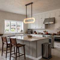 WOMO Oval Alabaster Chandelier-WM2872