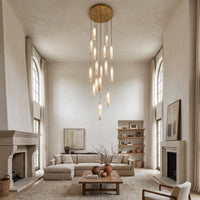 WOMO Alabaster Tube Staircase Chandelier-WM2881